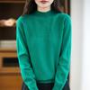 A New Style of Women's Autumn and Winter Hollowed-out Knitted Sweater Paired with A Base Layer A Pullover Long-sleeved and Semi-high-neck Sweater