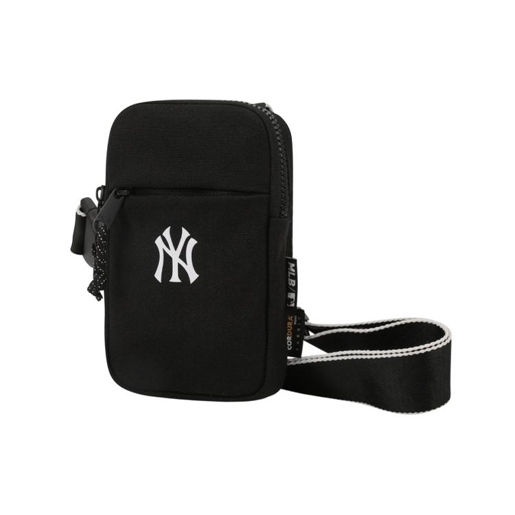 New MLB Polyamide Cell Phone Pouch, Shoulder Bag, Crossbody Bag Mini Unisex Black 32BGDZ111-50L
