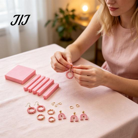 Plastic Clay Shaping Slides Polymer Bead Roller & Snake Maker Tool, 6 Sizes Professional Jewelry Equipment Strip Hoop for DIY Earring Making Tool