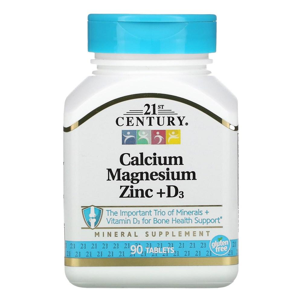 21st Century Sentry Kalzium Magnesium Zink + Vitamin D3 90 Tabletten 3er-Set (90 Tabletten)