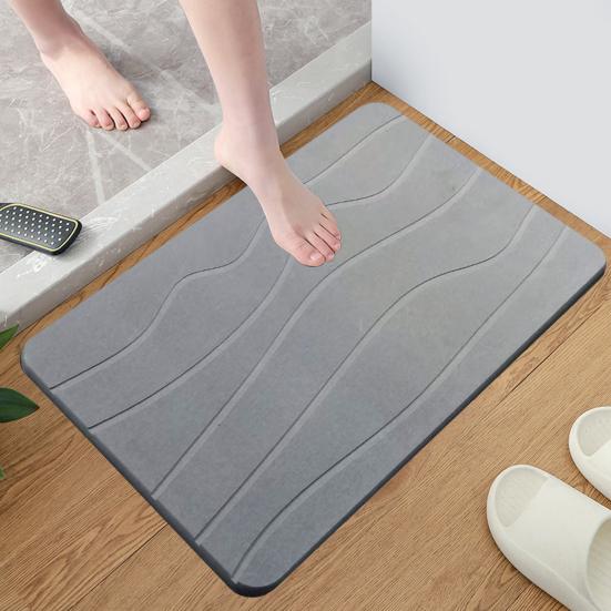 Bathroom Floor Mat Quick Absorbent Quick-Drying Diatom Mud Anti-Slip Bottom Entry Rug