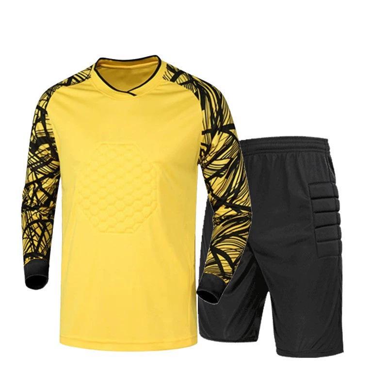 Goalkeeper Long Sleeve Padded Jersey Set - Anti-Fall, Anti-Collision Football Uniform