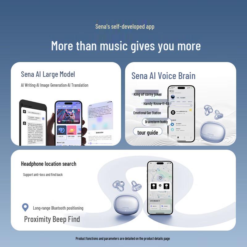 Saina S8S AI Translation Wireless Ear Clip Earbuds