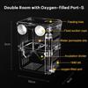 Double Room Clear Fish Isolation Box with Oxygen-filled Port Baby Fish Breeder Box Fish Tank Incubator Box Hatching House