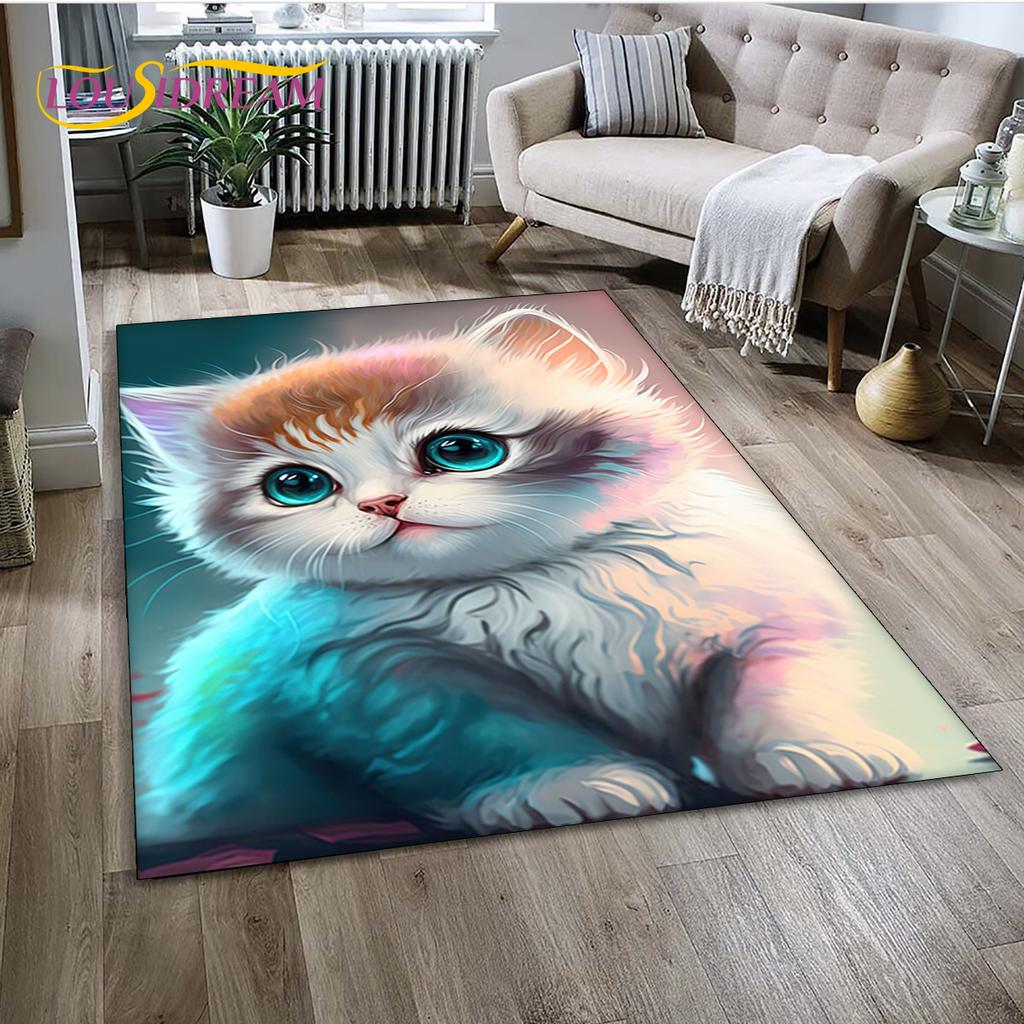 27 Style Cartoon Cute Calico Cat,Persian Cat,Ragdoll Carpet Rug for Home Living Room Bedroom Sofa Doormat Decor,kid Non-slip