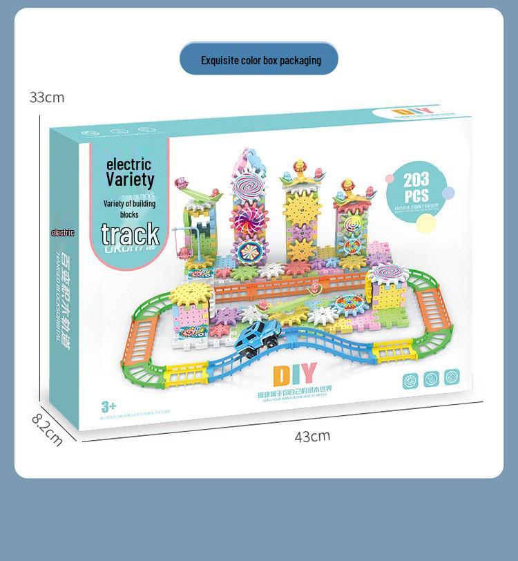 Adjustable Electric Building Blocks: Children's Educational Gear Toy Set