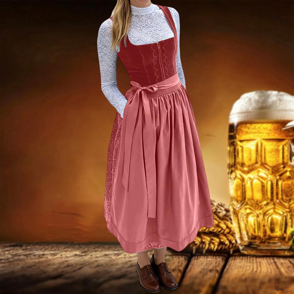 Dámské vintage retro šaty, univerzální pracovní šaty pro jevištní vystoupení a Oktoberfest párty