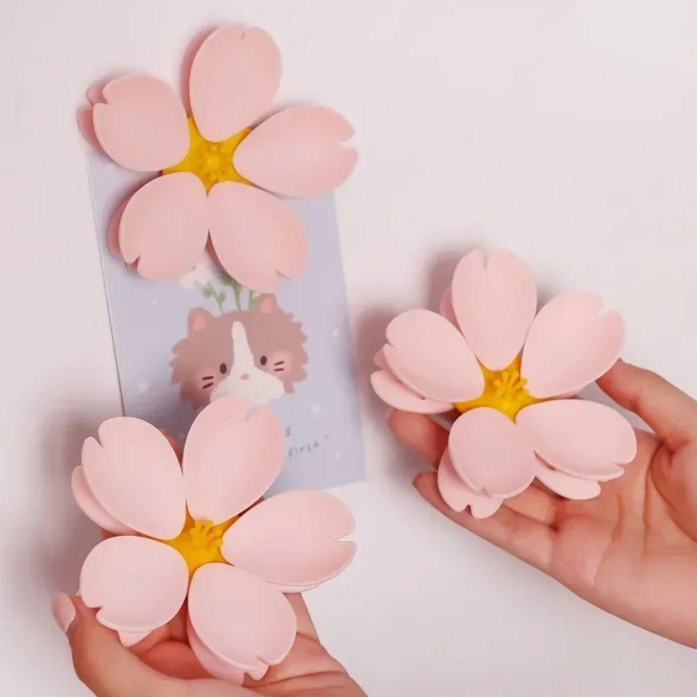 4Pcs 2 in 1 Sakura Magnetic Clip Moisture-proof Refrigerator Magnet Unique Fridge Magnet Home Decor