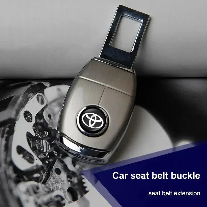 1/2PCS Car Seat Belt Clip Extension Plug Buckle Car Accessories for Toyota TRD GR C-hr Prado Rav4 Yaris Hilux Prius Avensis Corolla Camry