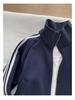 Women's Petite Three-Stripe Baseball Jacket - Spring/Autumn 2025 Korean Style