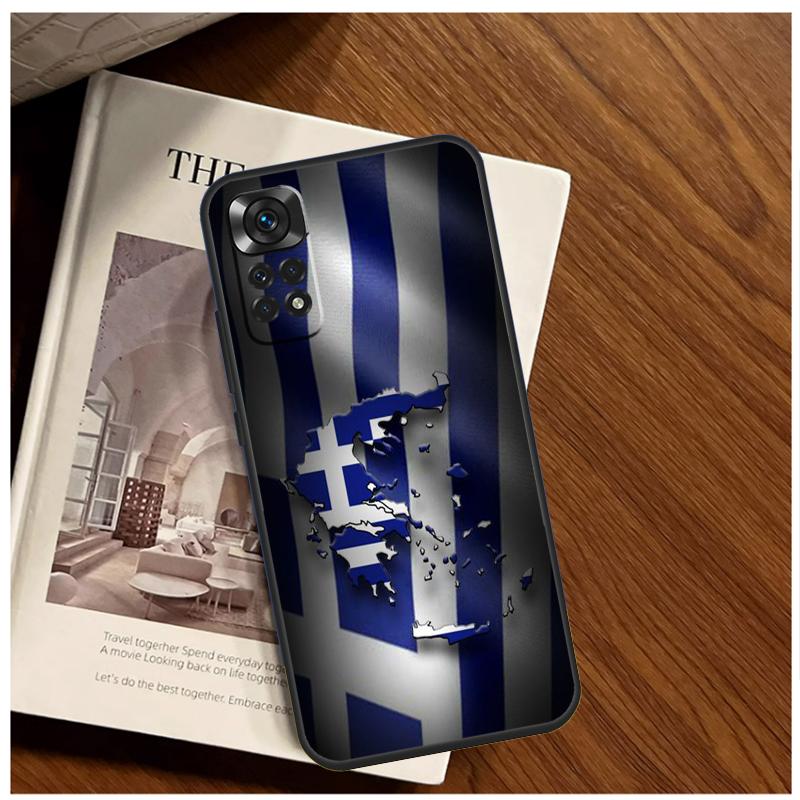 Greece Greek Flag Case For Xiaomi Redmi 12 12C 13C 10C 9C Redmi Note 13 12 9 10 11 Pro 9S 10S 11S 12S Cover