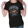 American Flag Bald Eagle Western Womens T Shirt Ladies Tee