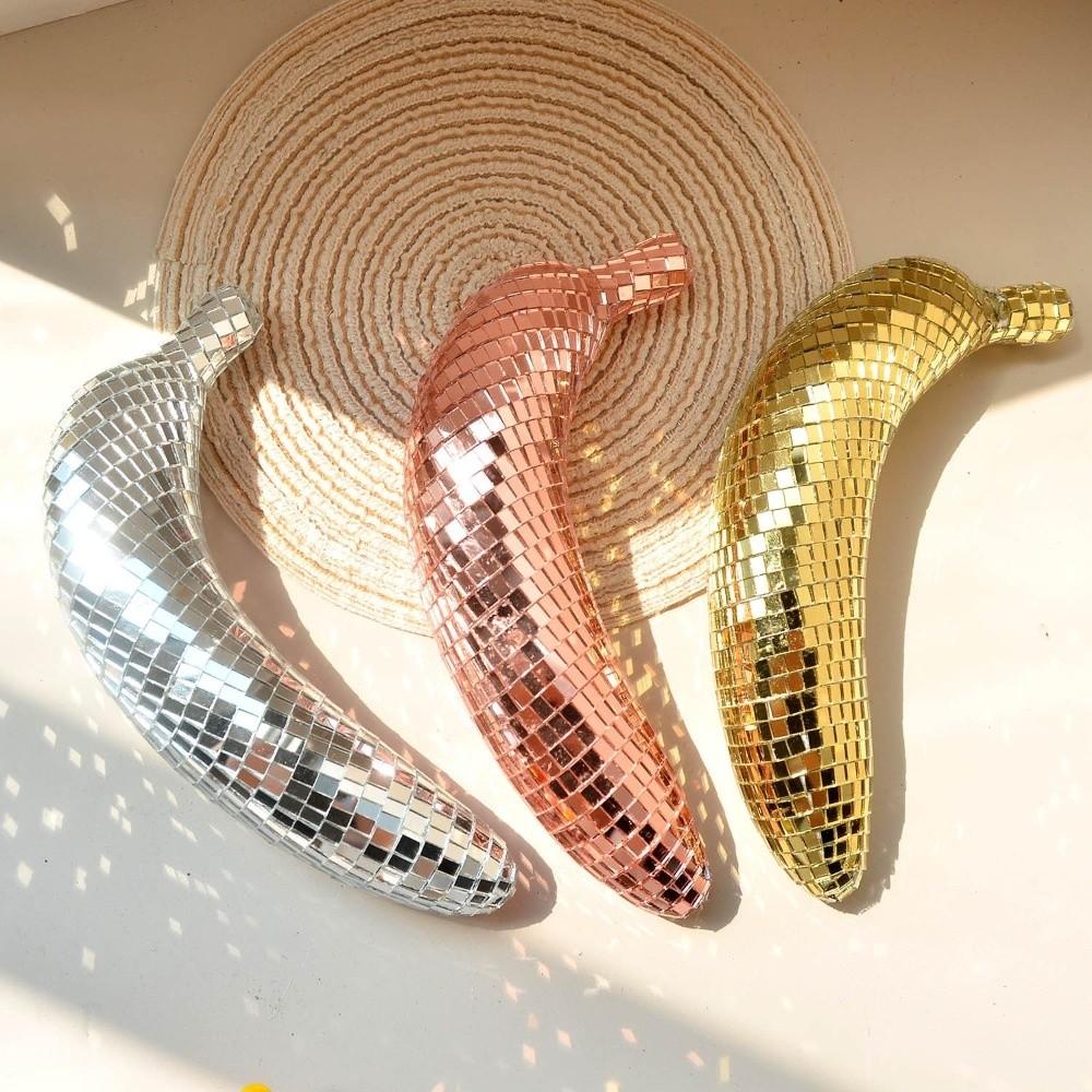 Fruit Shape Fake Fruit Ornament Exquisite Banana Shape Statue Creative Disco Ball Decor  Home Decor