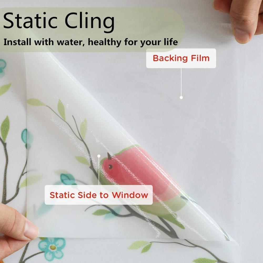 Non-Adhesive Window Cling Static Window Stickers Decorative Glass Film Window Film Static Sticker
