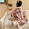 Thickened Lamb & Coral Fleece Cartoon Animation Winter Blanket for Office Nap Air Conditioning Sofa Cover & Kindergarten Use