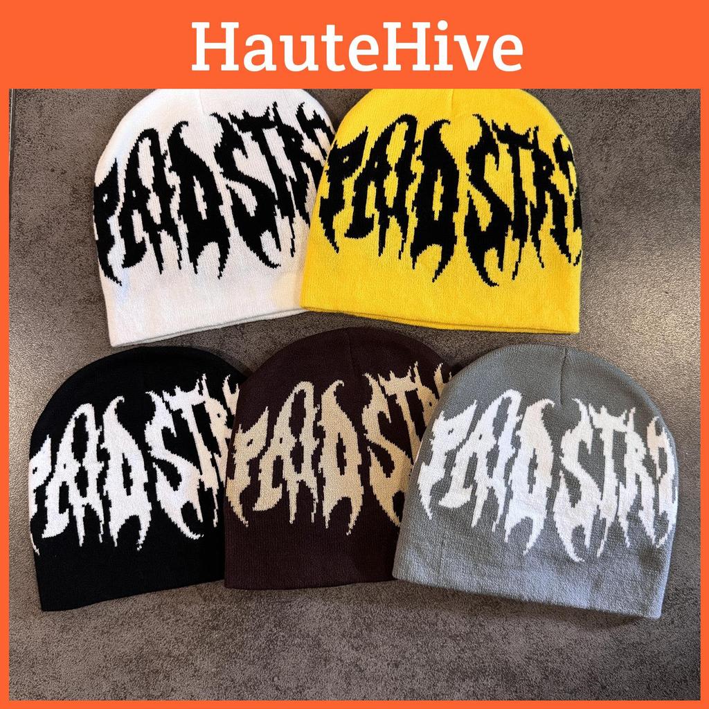 Urban Style Alphabet Mütze Für Männer Frauen Winter Strickmütze Ohne Warmen Schirm