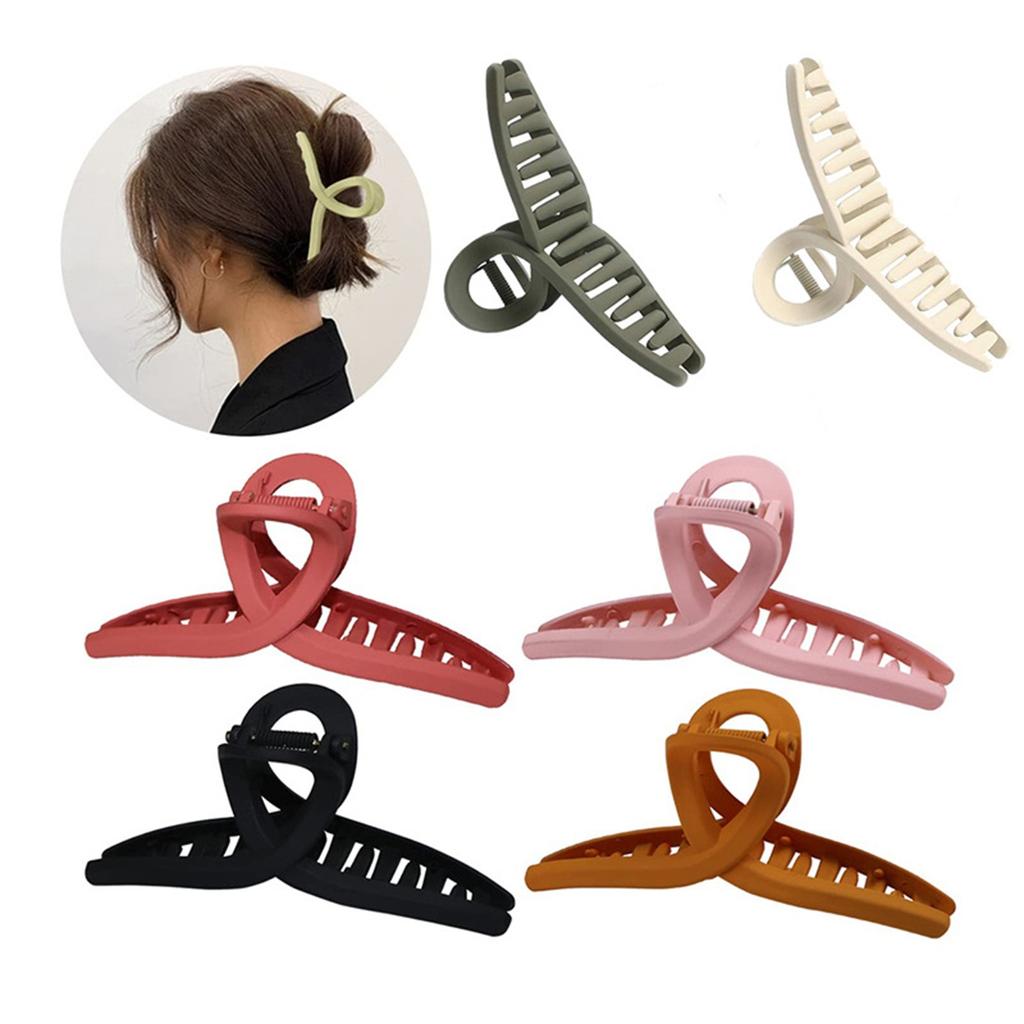 Oversize Large Bow Tie Shaped Hair Clips Barrette Jaw Clamp For Women Half Bun Hairpins For Thick Hair