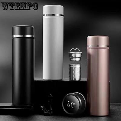 Large Capacity Intelligence Thermos Cup 500ml Vacuum Flasks Portable Stainless Steel Thermos Cup Water Bottle Travel Tea Mug Office Thermos Cup