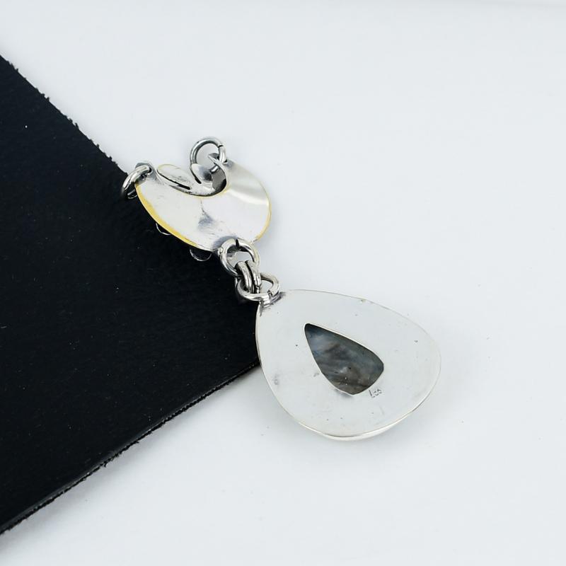 Natural Blue Sheelite Gemstone Pendant 925 Sterling Silver- Handmade Design, Everyday Wear Jewelry, Unique Blue Topaz Pendant Wadding Gifts