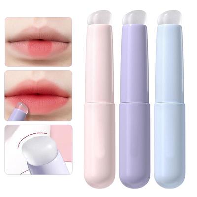 Pinceaux de maquillage en silicone pour lèvres et anti-cernes Pinceau en silicone pour baume à lèvres Brillant à lèvres Rouge à lèvres et anti-cernes Pinceau multifonction