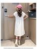 Girls' Casual Korean Style T-Shirt Dress - Summer Western Skirt for 12-Year-Olds