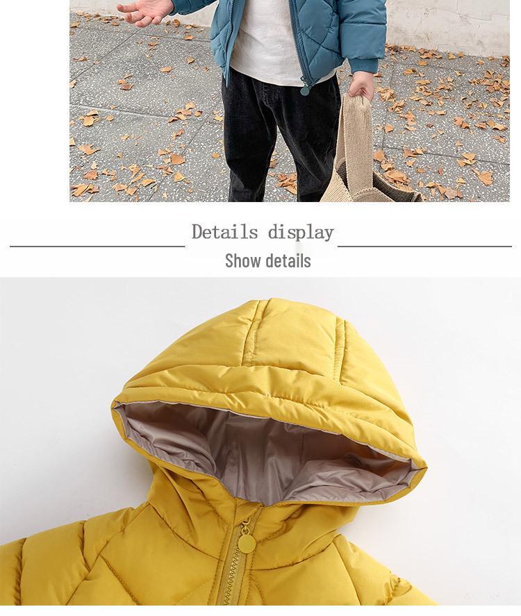 2024 Autumn/Winter Down Cotton Jacket for Toddlers - Boys & Girls Plus Velvet Warm Coat