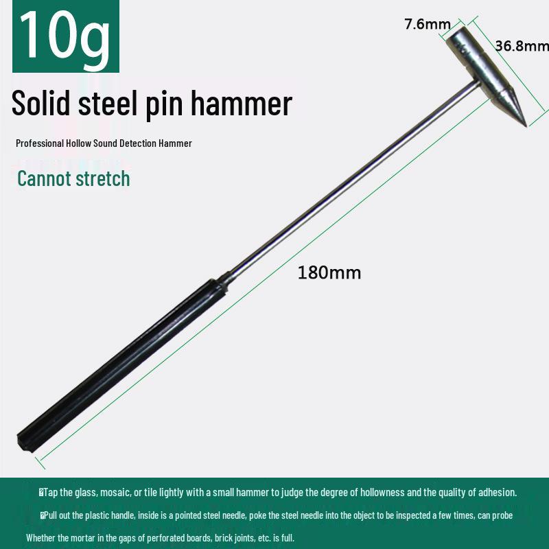 Southern Inspection Tools Telescopic Detection Hammer - 110cm, 25g/50g Hollow Drum & Plumbing Inspection Hammer