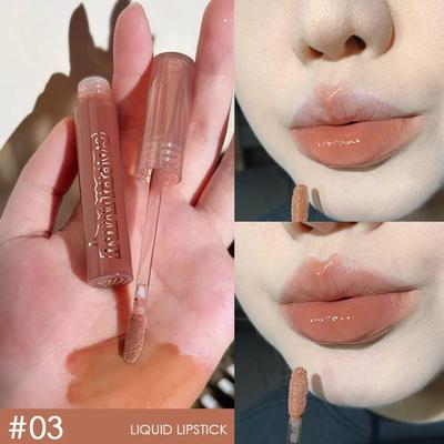 Lippenpalette, Schwarztee, Braun, Lipgloss, Spiegel, Klarglas, Glasur, Lava, Schokolade, Flüssiglippenstift, Antihaftbeschichtung, Make-up, Tönung, Kosmetik, 03, 1 Stück, 03 03