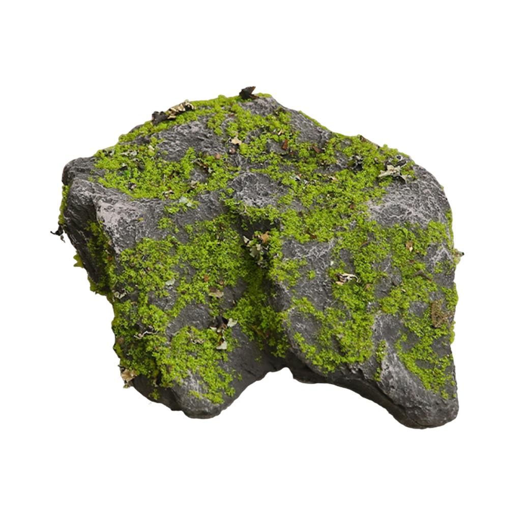 Outdoor Garden Bed Edging Decor Artificial Moss Faux Landscape Stone Fake Realistic Boulder Light