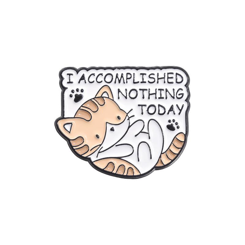 Adorable Cartoon Cat Themed Metal Brooches For Fun Fashionable Accessories For Everyone