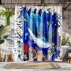 Ocean Whale Shower Curtain 3D Breakthrough Design Coral Reef Fish Water Resistant Material Vibrant Bathroom Decor