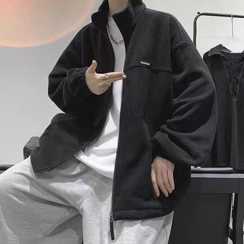 Men's Trendy Lambswool Cotton Jacket - American Casual Autumn/Winter 2024 Retro Outerwear