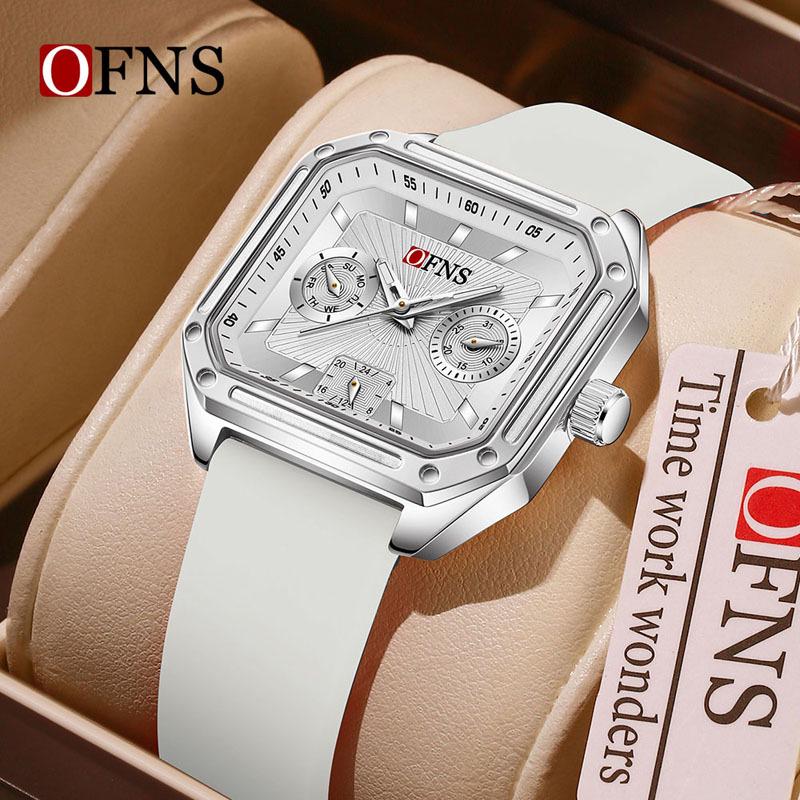 OFNS Retro Square Waterproof Quartz Watch: Small, Luminous, Three-Hand Design for Men & Women