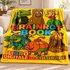 Brainrot blanket Flannel Blanket Soft Cozy Plush Throw for Sofa Bed Lightweight Home Decoration Outdoor camping