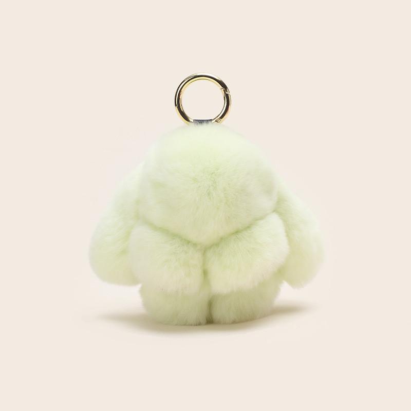 Whimsical Rabbit Plush Fur Keychain Colorful Bunny Gift Accessory For Girls Style