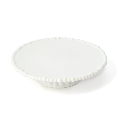 Francfranc Pearl Cake Stand, 1 Tier, White, Servingware, Cake Plate