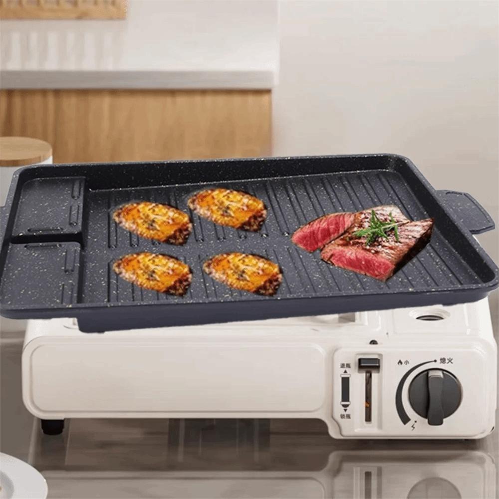 Non-stick Grill Meat Plate Rectangular Barbecue Plate Household Korean-style Barbecue Pan  Outdoor