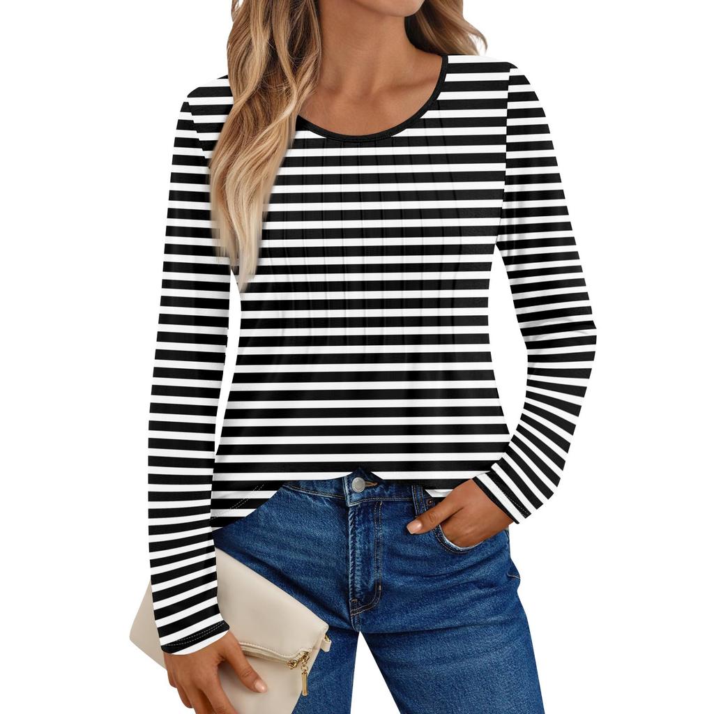 Damen Langarmshirts Grafik-T-Shirts Lässige Basic-Tops Pullover