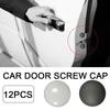 12 STÜCKE Autotür Schraubenkappe ABS-Kunststoff Auto Innenraum Türschloss Schraubenschutz Abdeckkappe Universal Autozubehör