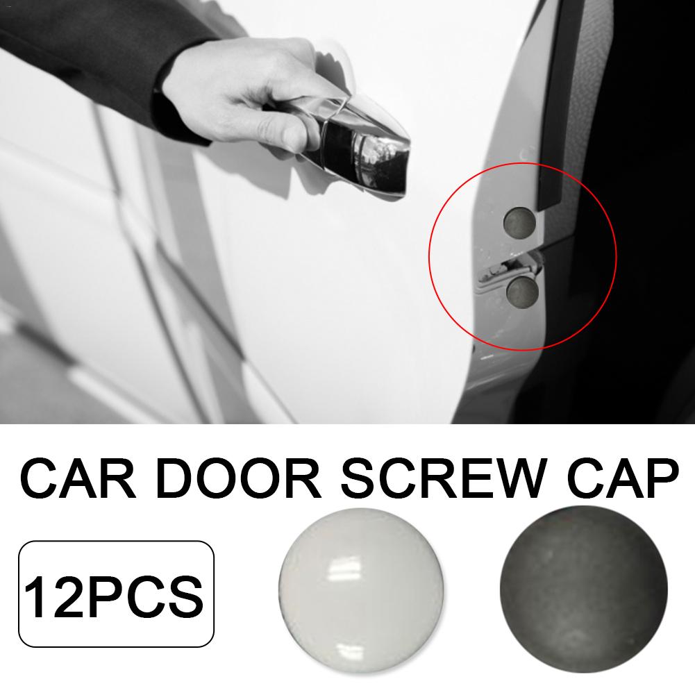 12PCS Car Door Screw Cap ABS Plastic Auto Interior Door Lock Screw Protector Cover Cap Universal Car Accessories