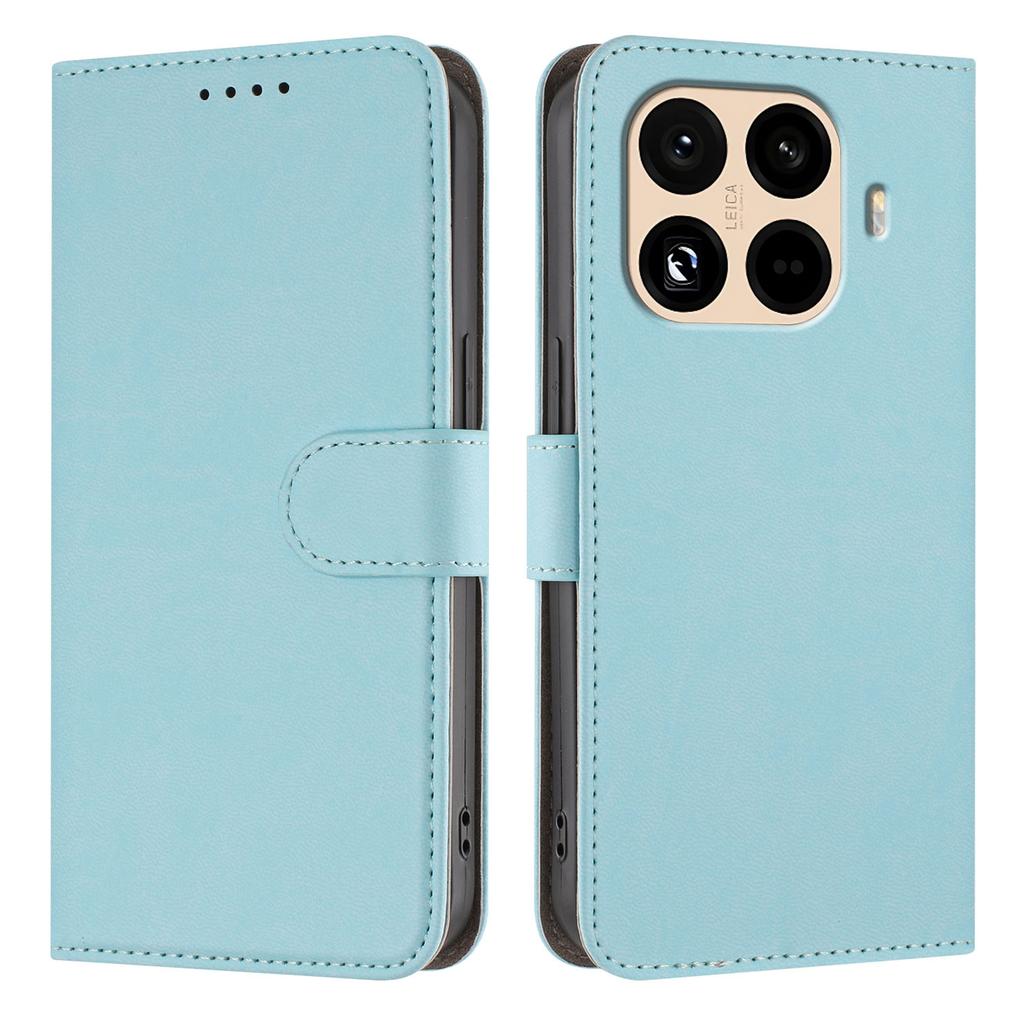 For Xiaomi 15T Pro Leather Case Solid Color Phone Cover with Wallet