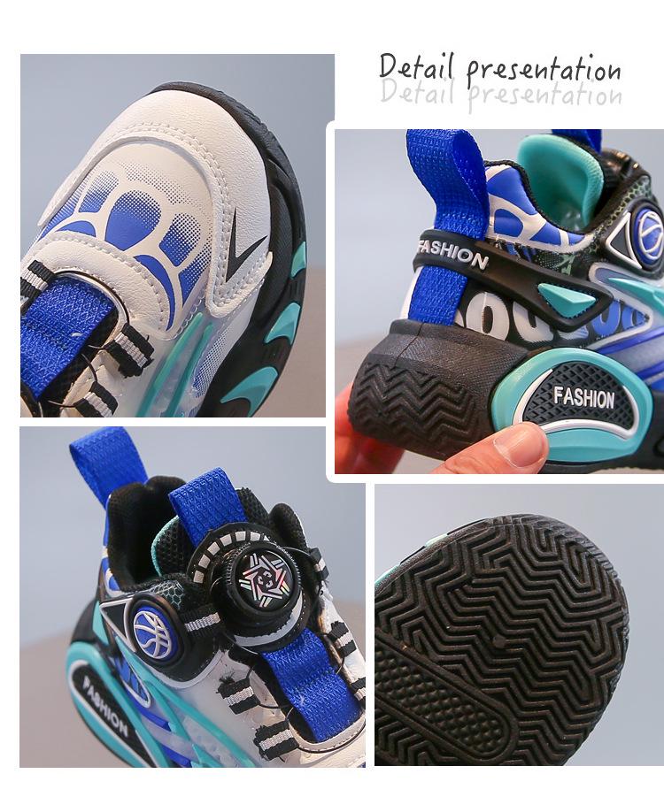 Boys' Winter Fleece-Lined Cotton Basketball Shoes – 2025 Edition