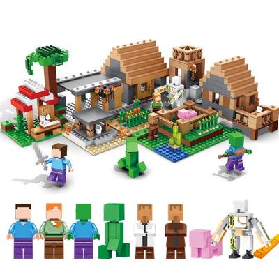 Giant Elephant JX30051 Children's Early Learning Building Blocks - World Series Village Set