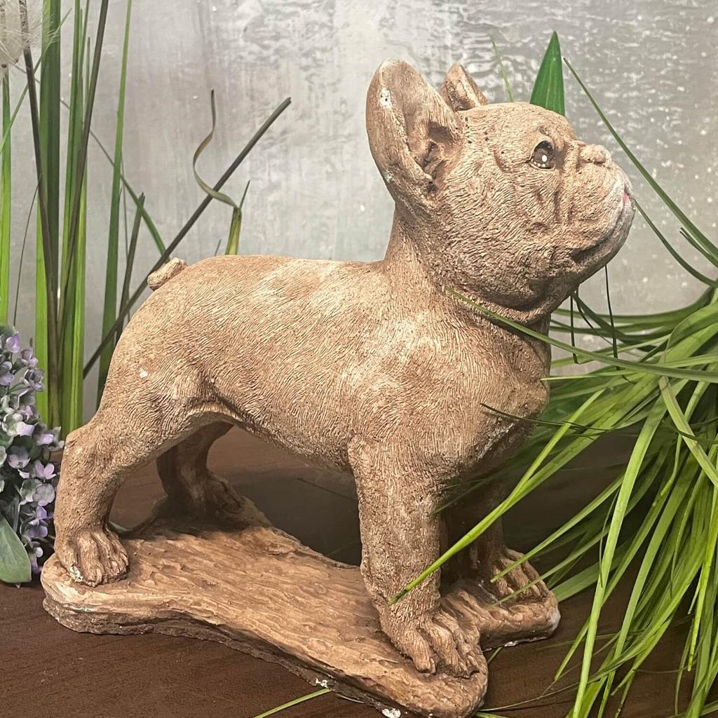 Beautiful Standing Bulldog Figure In Sand Color