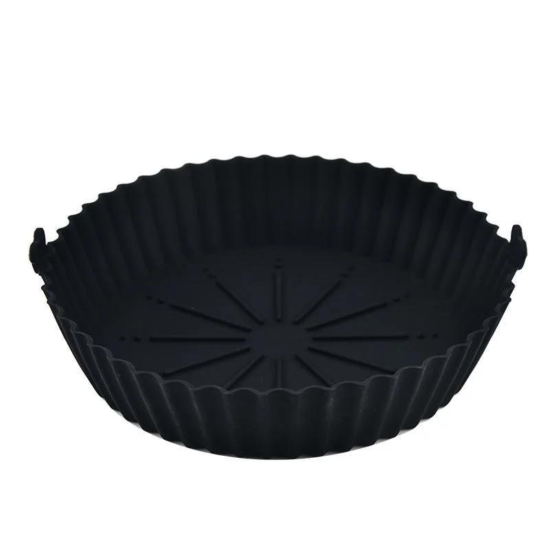 

Air Fryer Silicone Liners Pot, Airfryer Basket, Replacement of Parchment Paper, Reusable Baking Tray Oven Accessories чорний