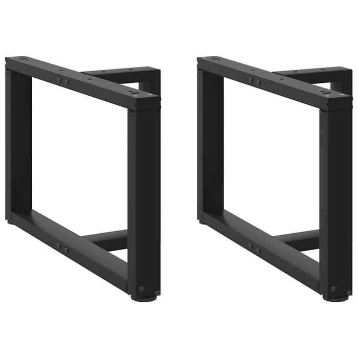 VidaXL Pieds de table basse en T, 2 pièces, noir, 70 x 25 x (42-43) cm, acier 4013036