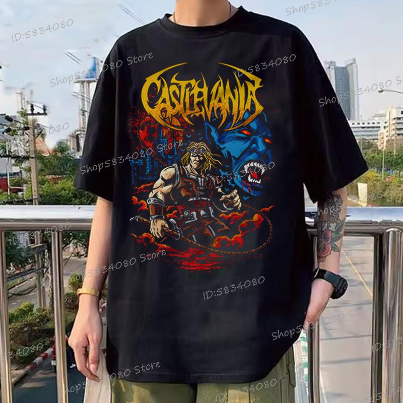 Castlevania Anime Printed Cool TShirt Unisexs Womens Anime Harajuku Soft Tee Castlevania Gift for Him Street Style Cool TShirts