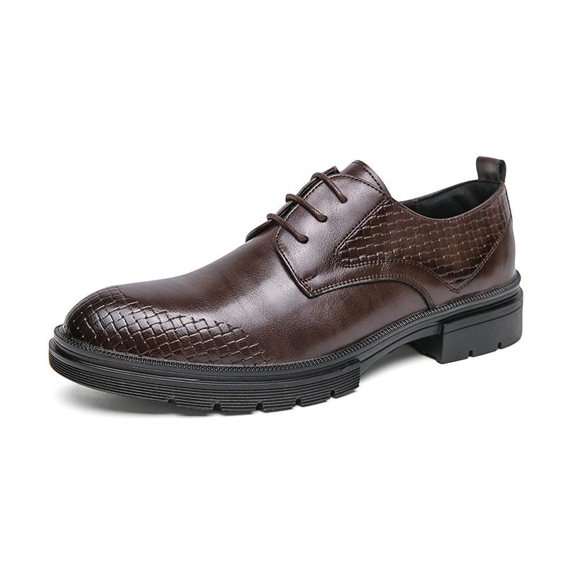 Fashion Business and Casual Men's Leather Shoes Comfortable Retro British Style Fashion Party Dress Office Shoes Groom's Wedding Shoes