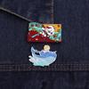 Character Cartoon Creative Metal Enamel Badge Charming Anime Style Brooch For All Occasions
