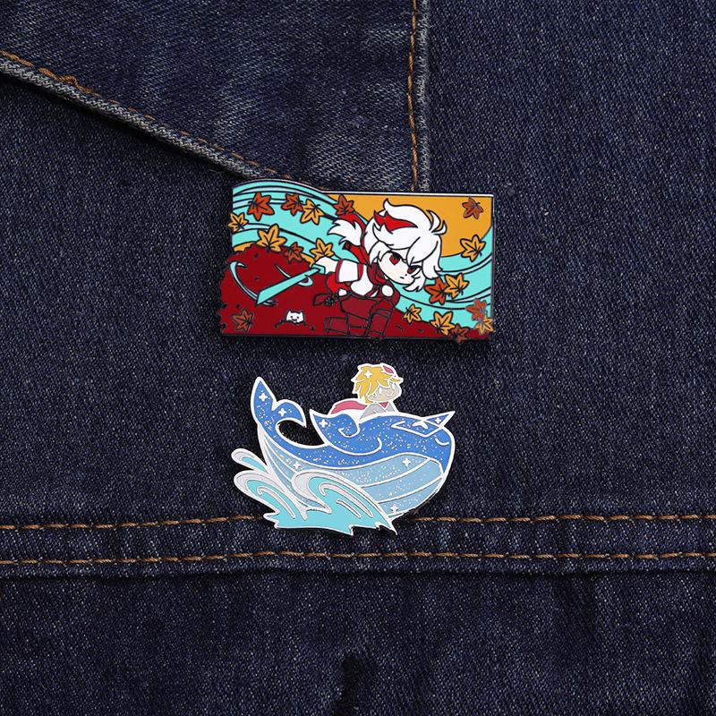 Character Cartoon Creative Metal Enamel Badge Charming Anime Style Brooch For All Occasions